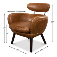 Mid Century Leather Armchair - English Georgian America