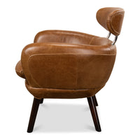 Mid Century Leather Armchair - English Georgian America