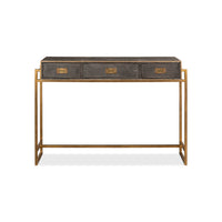 Console table, front view with closed drawers.