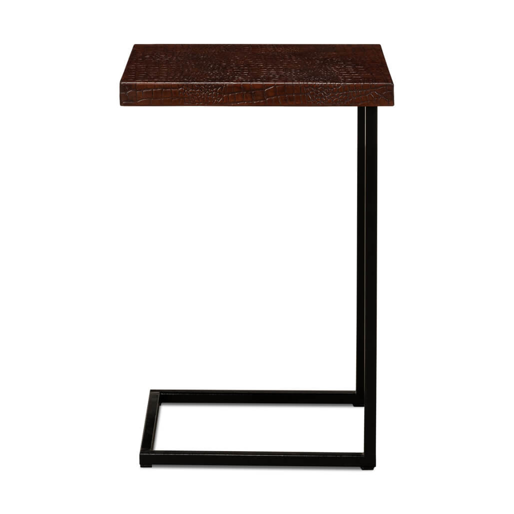 Left side view, minimalist design accent table.