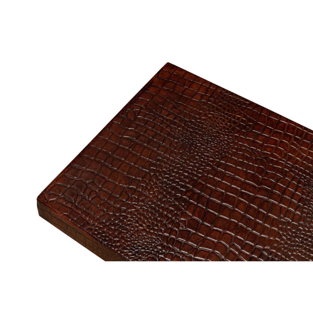 Top view, textured surface of accent table.