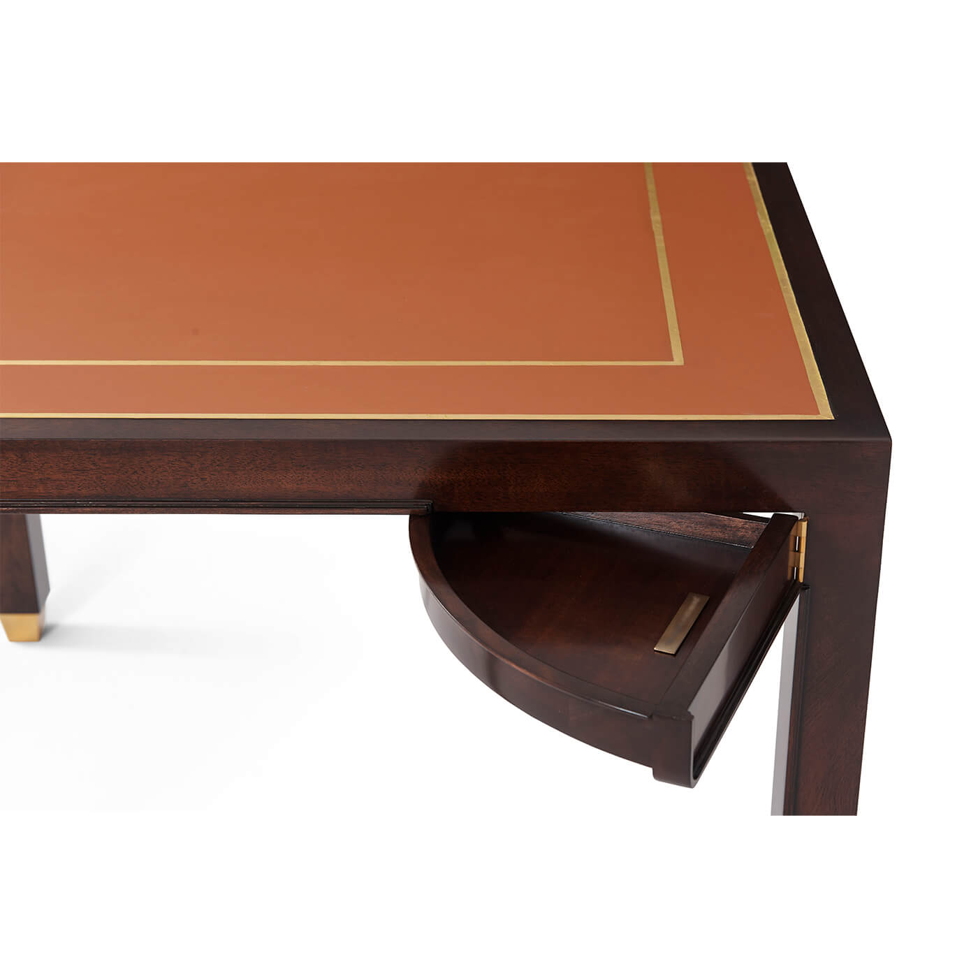 Game table with pull-out drawer partially open.