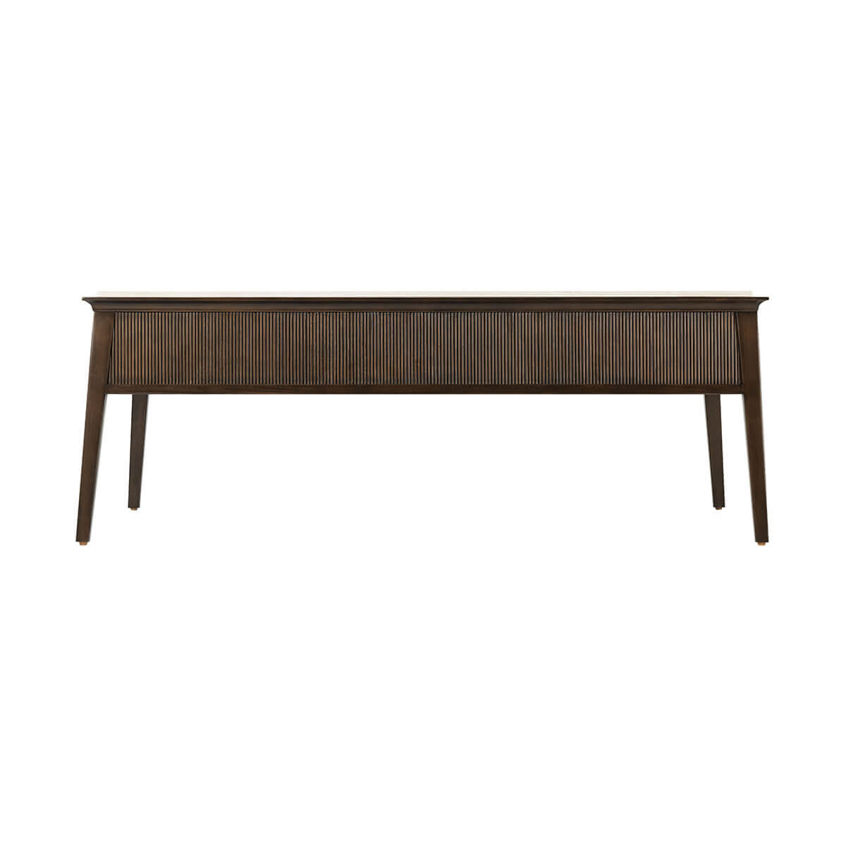 Front view of mid-century cocktail table base.