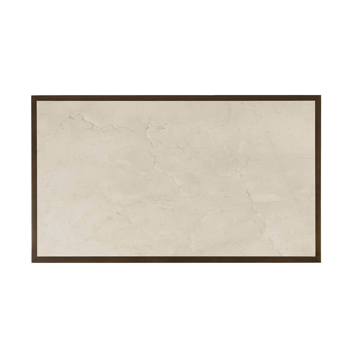 Top view of marble surface on cocktail table.