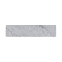 Top view of mid-century marble console table surface.