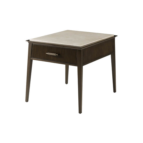 Mid Century Marble Top Side Table