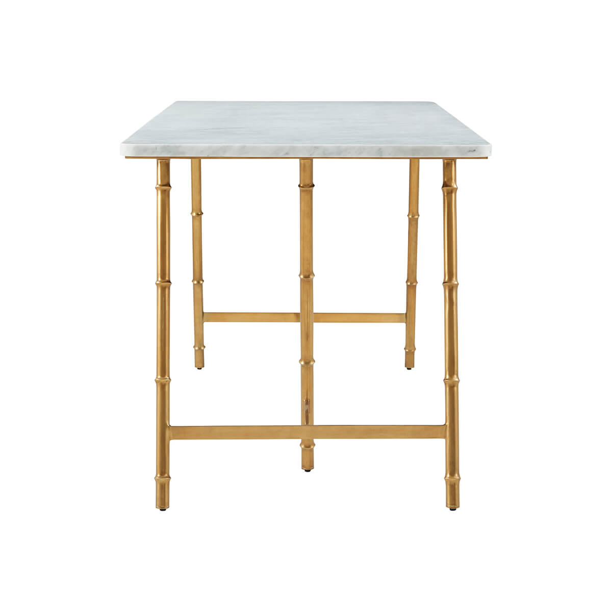 Marble writing table, direct end view.