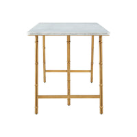 Marble writing table, direct end view.