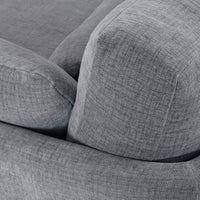 Close-up of mid-century sofa cushion detail.
