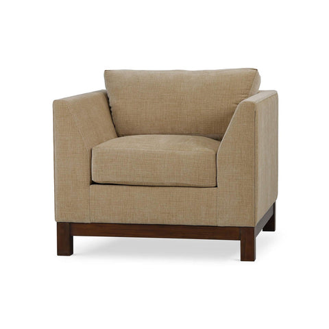Mid-Century Modern Armchair – French Yellow Performance Fabric