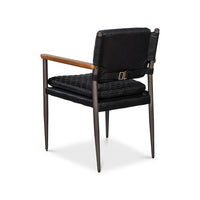Rear angle of mid-century modern armchair.