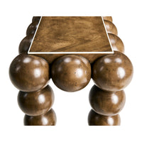Top view highlighting console table corner details.