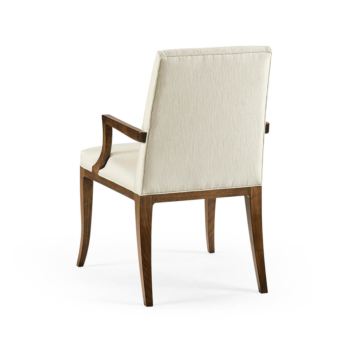 Mid-century modern dining armchair, back view.