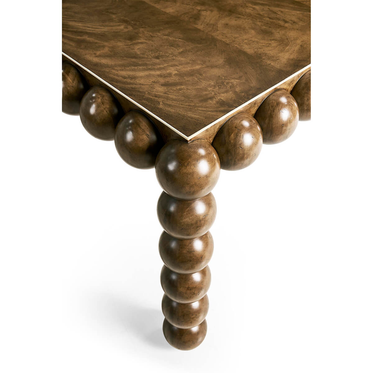 Corner design of mid century dining table legs.