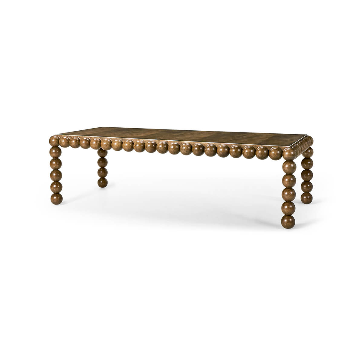 Mid century dining table side view detailed legs.