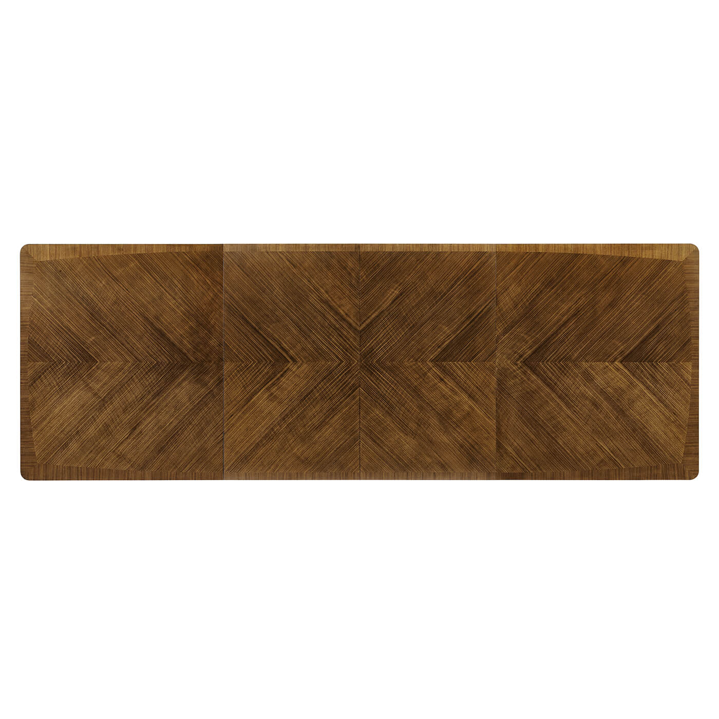 Top view of extended mid-century modern table.