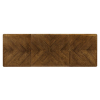 Top view of extended mid-century modern table.