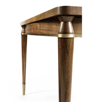 Profile view of mid-century modern dining table leg.