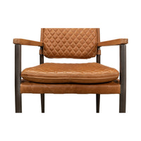 Close-up of Mid-Century armchair seat and armrest design.