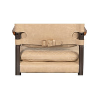 Mid-Century chair, back view with strap detail.