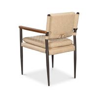 Mid-Century Modern chair, angled back view.