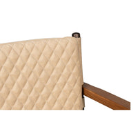 Mid-Century chair, close-up quilted backrest.