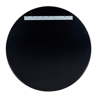 Back view of mid-century modern mirror with mounting bracket.