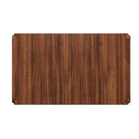 Rectangle walnut tabletop, detailed wood texture, top view.