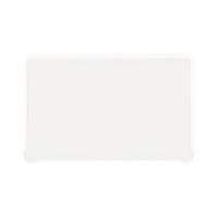 Top view of white painted nightstand surface.