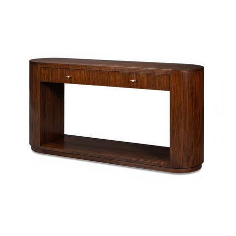 Mid-Century Modern Wood Console Table