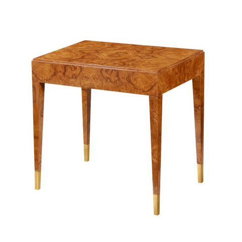 Mid Century Olive Ash Burl Side Table