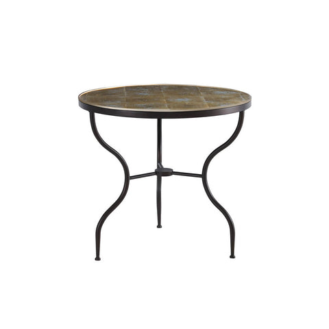 Mid Century Round Eglomisé Side Table