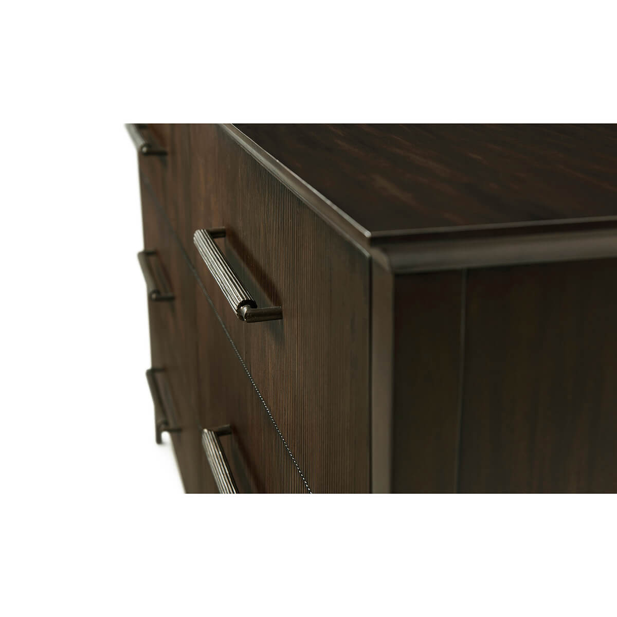 Corner detail of mid-century dresser design.