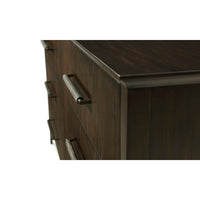 Corner detail of mid-century dresser design.