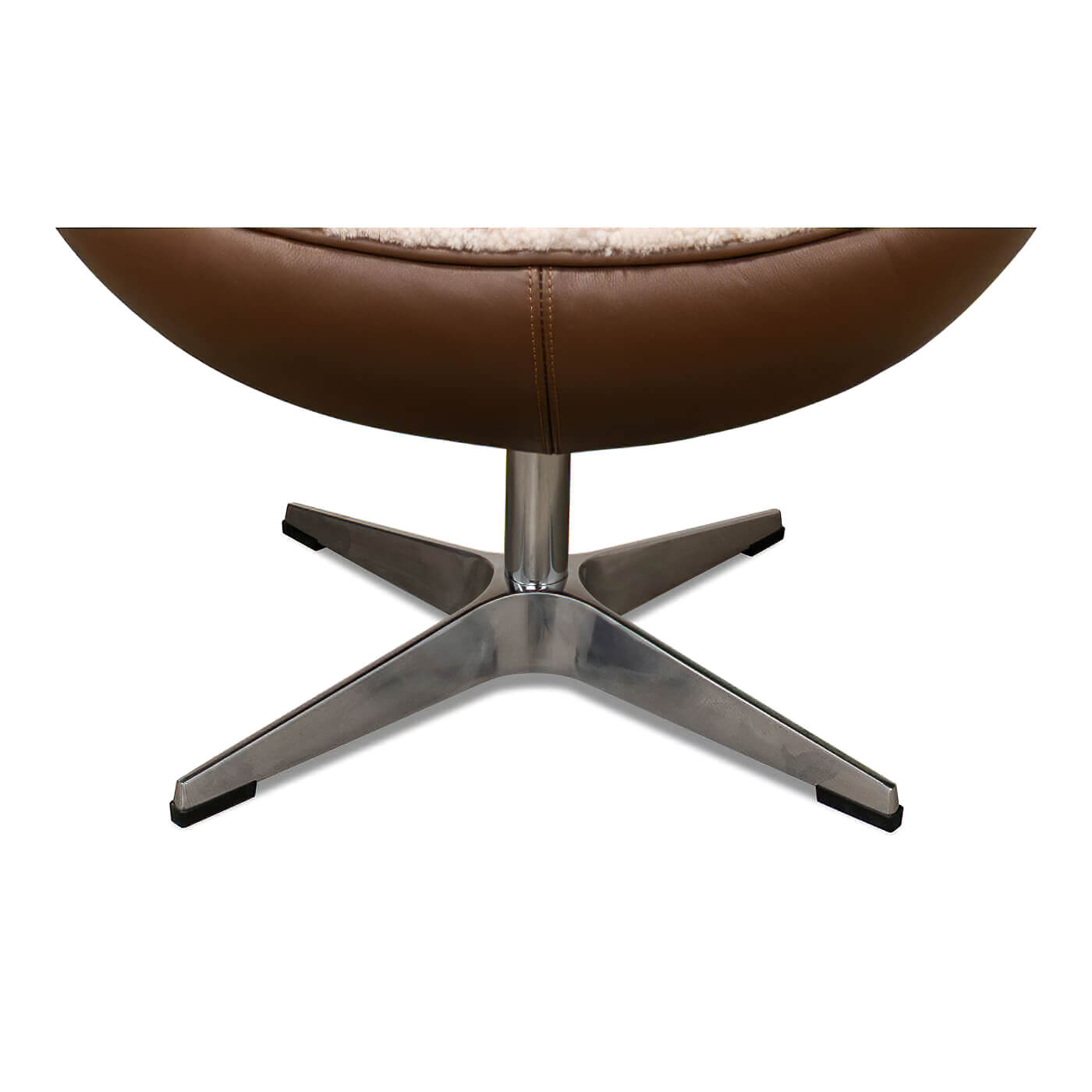 Base of Mid Century egg chair, metal swivel stand.