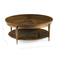 Dimensions of mid-century style round coffee table.