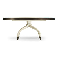 Mid-century dining table, side view.