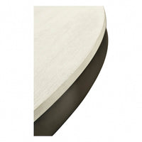 Edge finish of round dining table.
