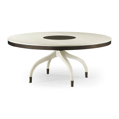 Mid Century Style Round Country White Dining Table