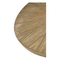 Close-up of dining table edge, showcasing wood texture.