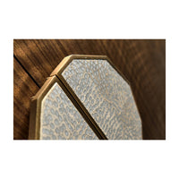 Detailed view of sideboard's textured handle.