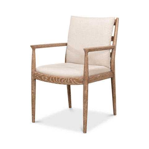 Mid Century Whitewash Armchair