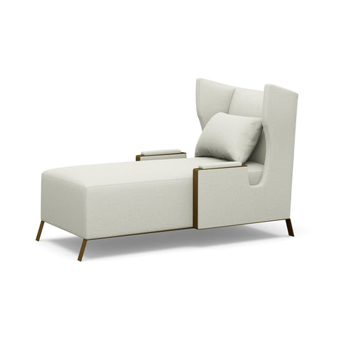 Mid Century Wingback Chaise
