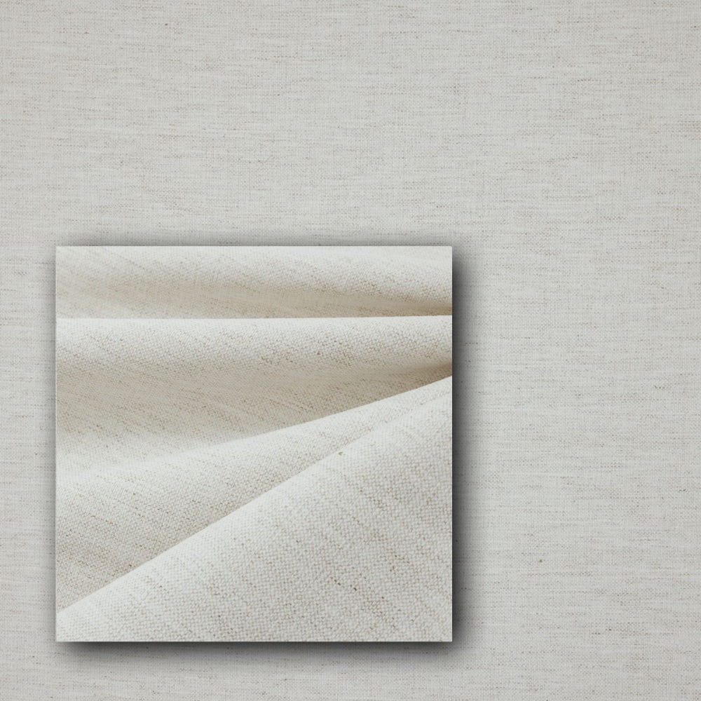 Close-up fabric texture of mid century wingback chaise.