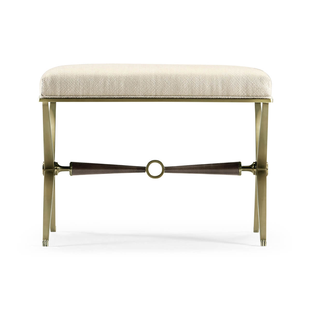 Front view of mid-century X stool design.