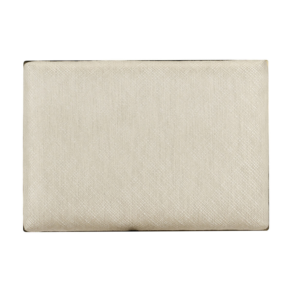 Top view of mid-century X stool cushioned seat.