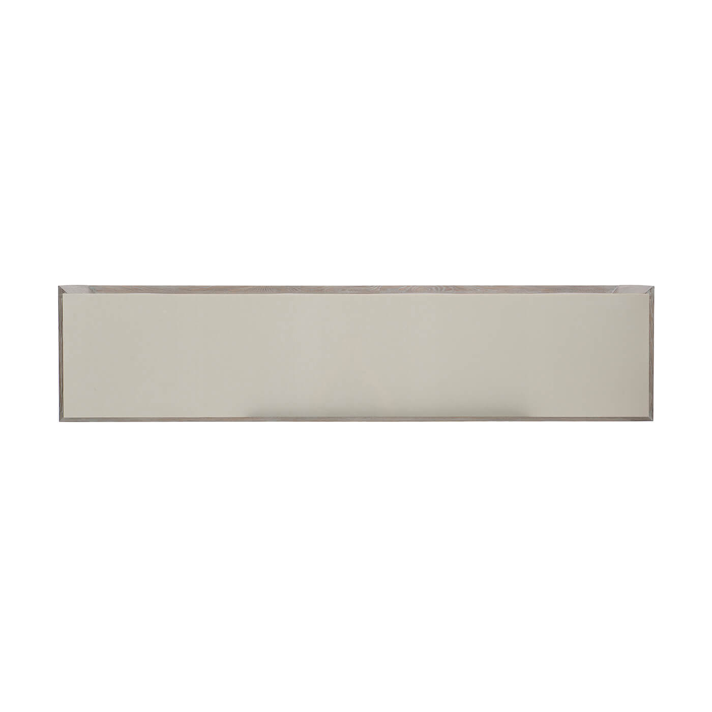 Top view of modern ash buffet with smooth surface.