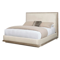 Modern Ash Frame Platform King Bed angled view.