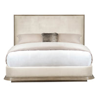 Modern Ash Frame Platform King Bed front view.