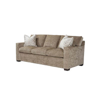 Brown modern Bella sleeper sofa front angle view.
